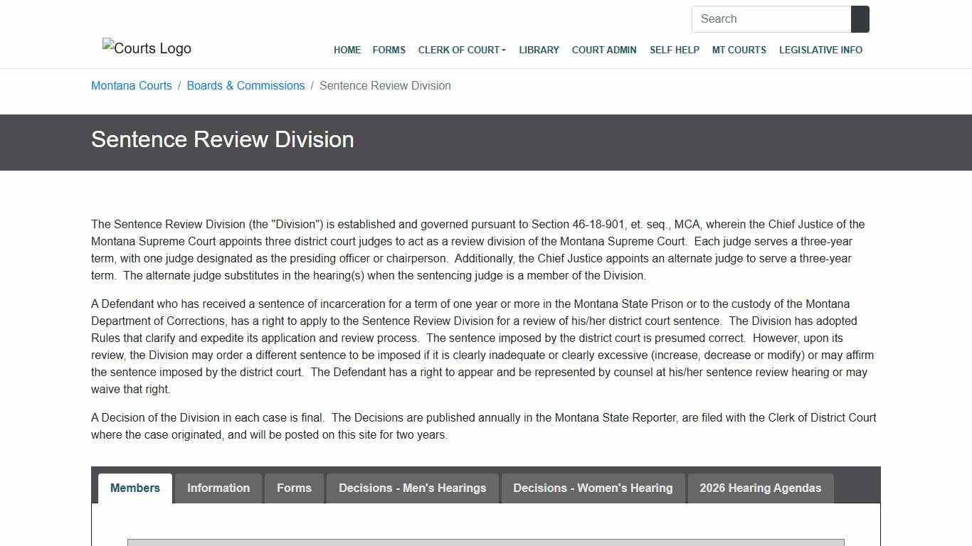 Sentence Review Division